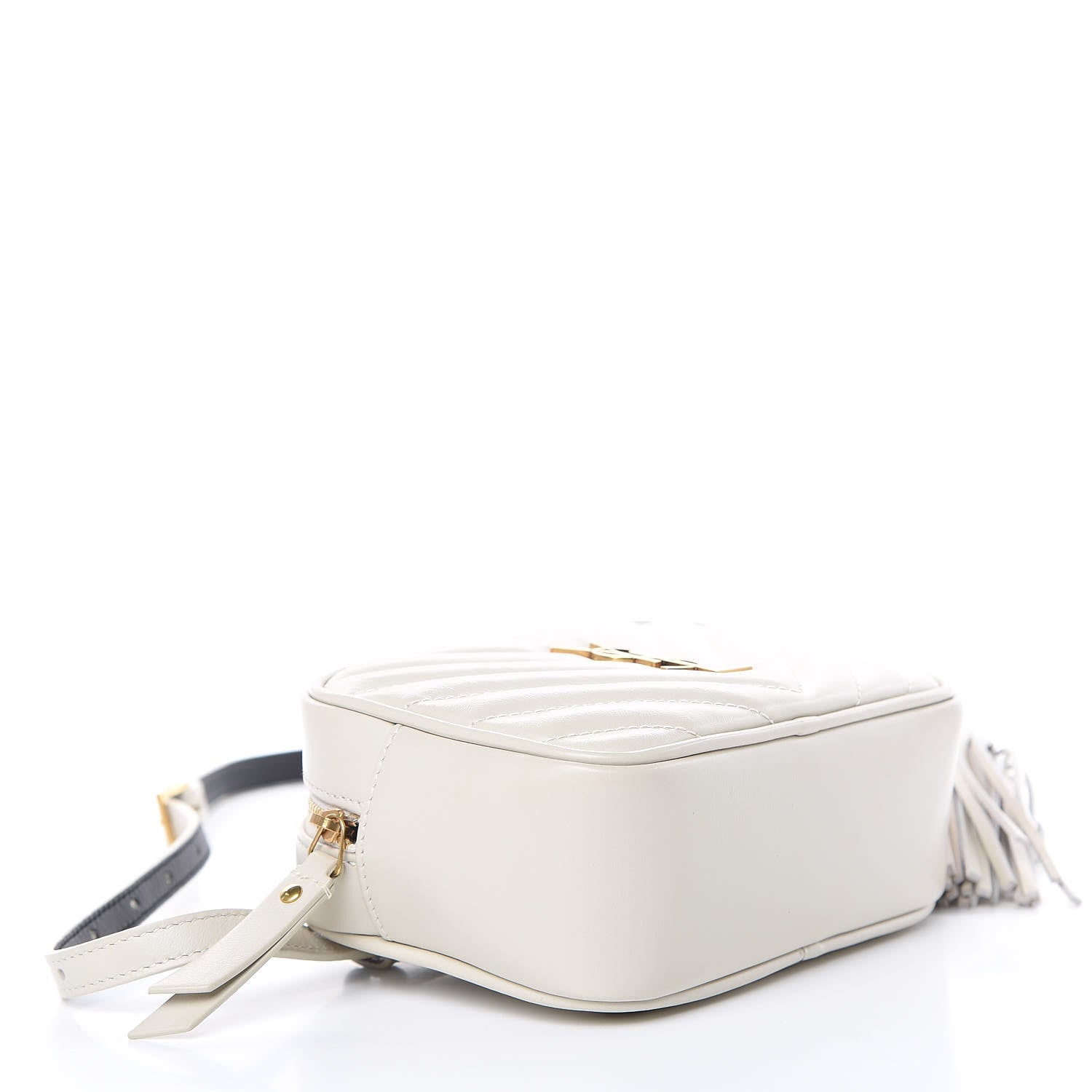 Saint Laurent Calfskin Matelasse Monogram Lou Belt Bag Ivory 4 of 9
