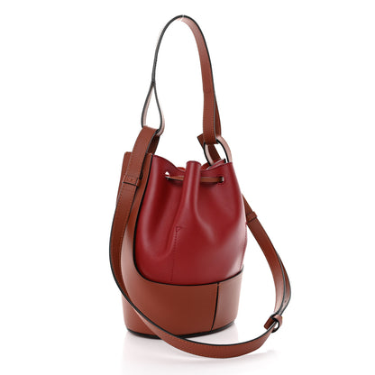 Loewe Calfskin Medium Balloon Bucket Bag Burgundy Tan 3 of 10