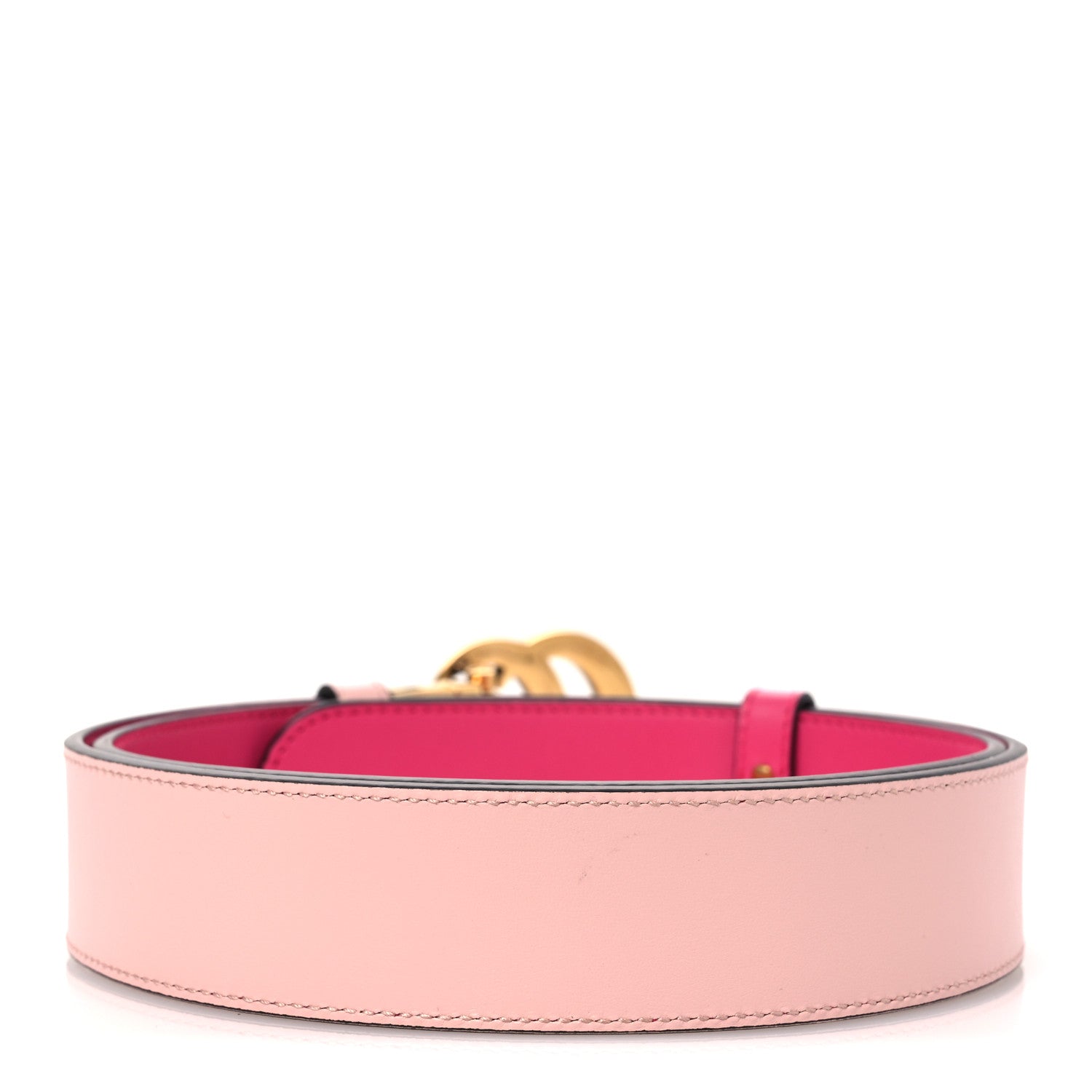 Gucci Plutone Calfskin 37mm GG Marmont Reversible Belt 95 38 Fuschia Pink 4 of 8