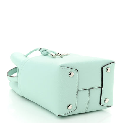 Salvatore Ferragamo Grained Calfskin Mini Gancino Bucket Bag Blue 4 of 9