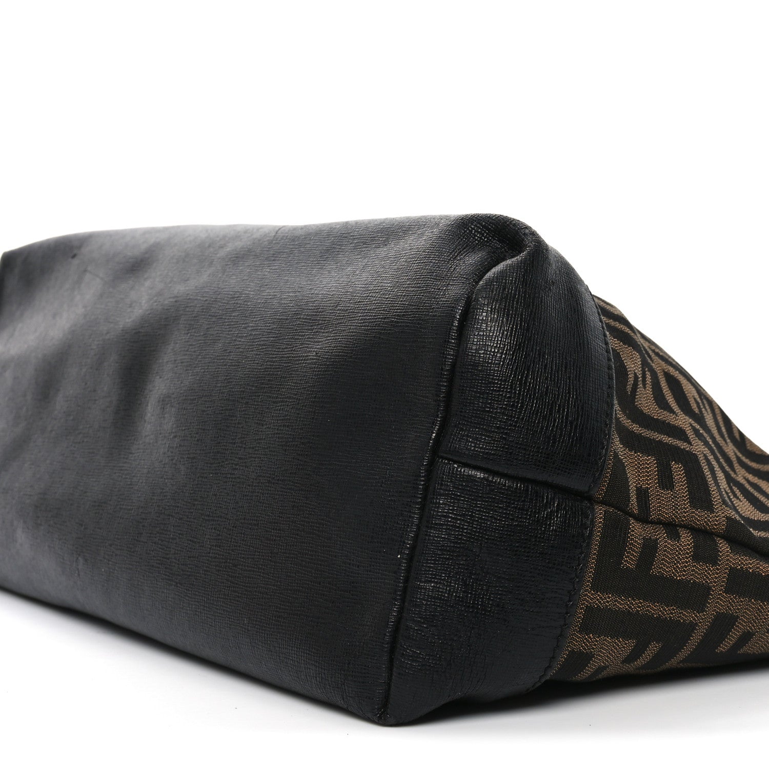 Fendi Zucca Vitello Elite Medium Roll Tote Tobacco Black 10 of 10
