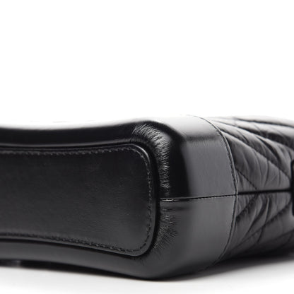 Chanel Aged Calfskin Chevron Quilted Small Gabrielle Hobo So Black 7 of 10