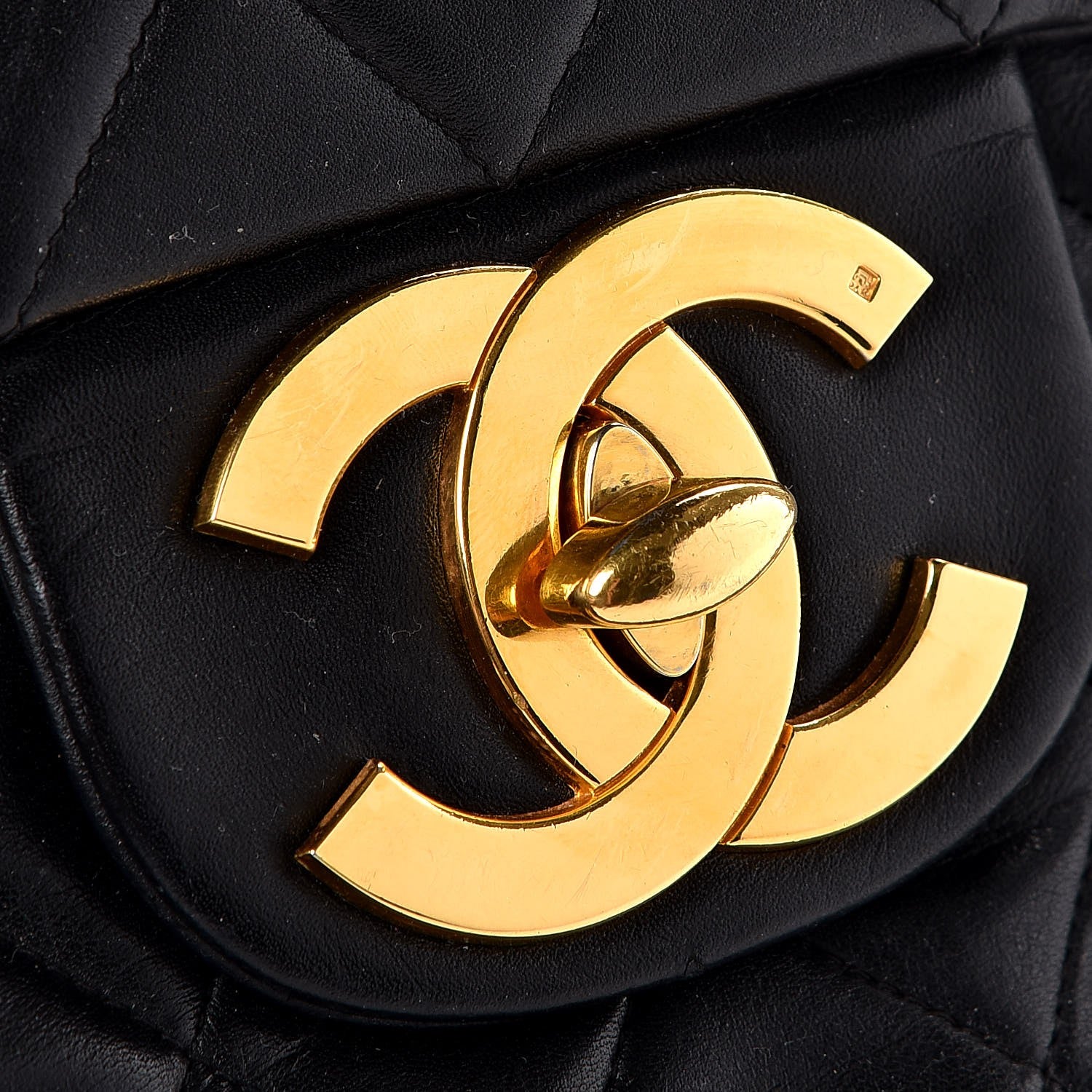 Chanel Lambskin Quilted XL Jumbo Single Flap Black 7 of 14