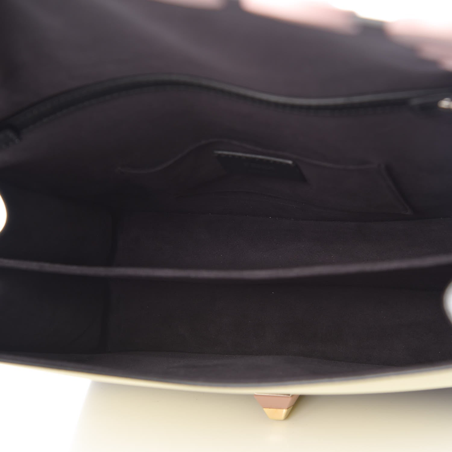 Fendi Vitello Liberty Lucido Pequin Inlay Studded Kan I Shoulder Bag Black Multicolor 7 of 9