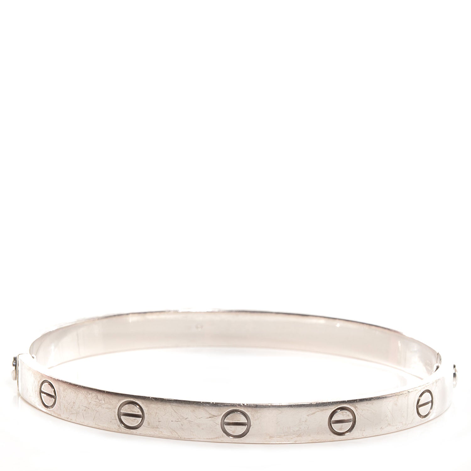 Cartier 18K White Gold LOVE Bracelet 19 1 of 6