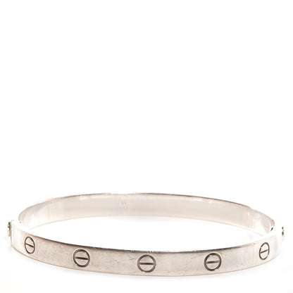 Cartier 18K White Gold LOVE Bracelet 19 1 of 6