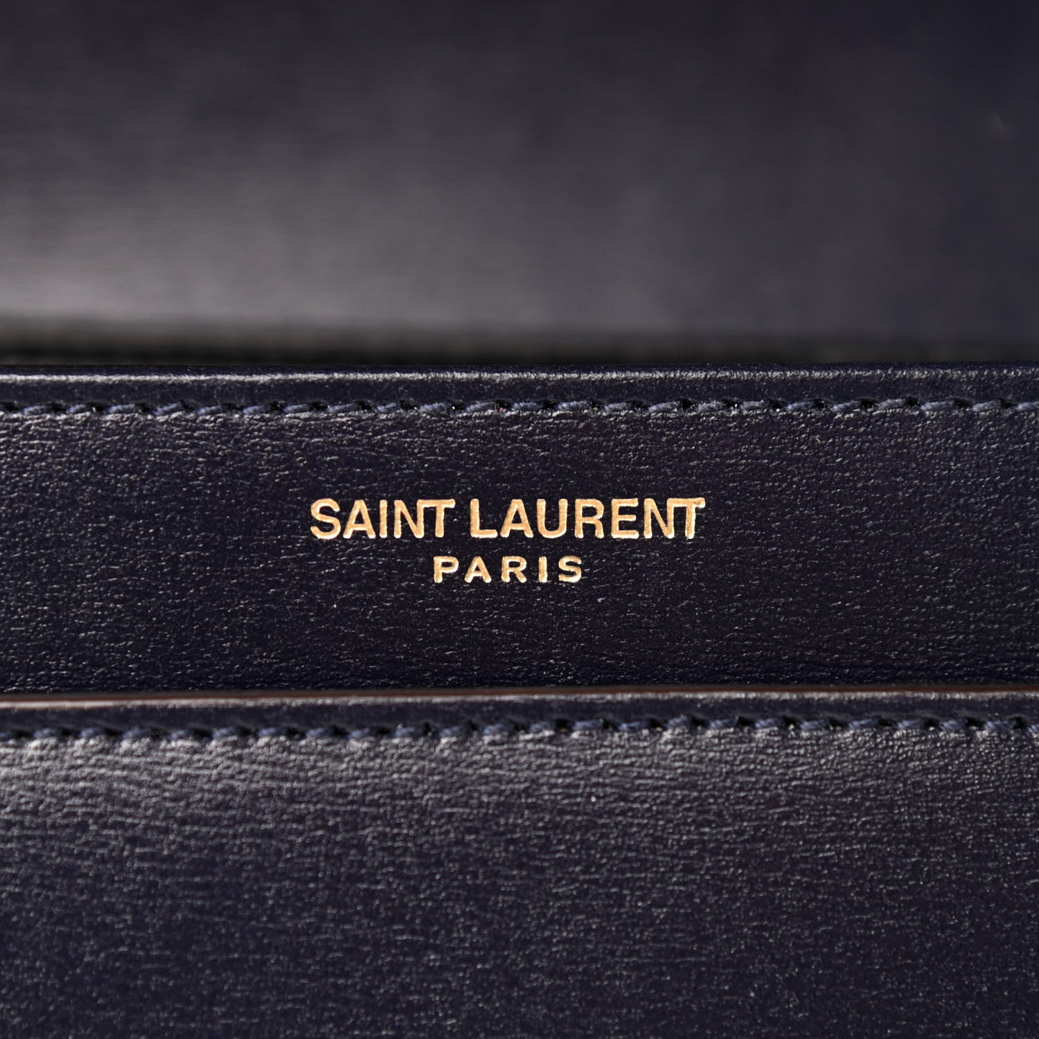 Saint Laurent Calfskin Le 61 Shoulder Bag Navy 7 of 9