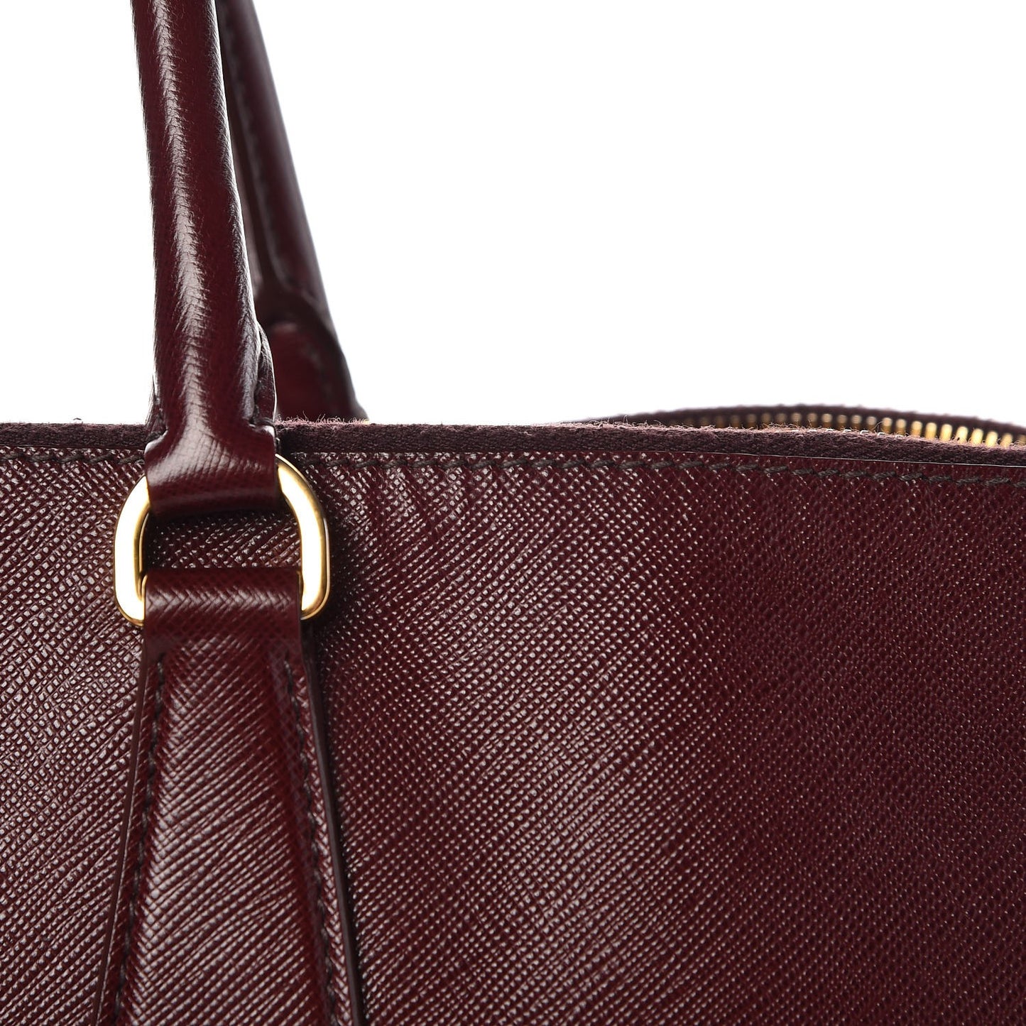 Saffiano Lux Extra Large Galleria Double Zip Tote Granato