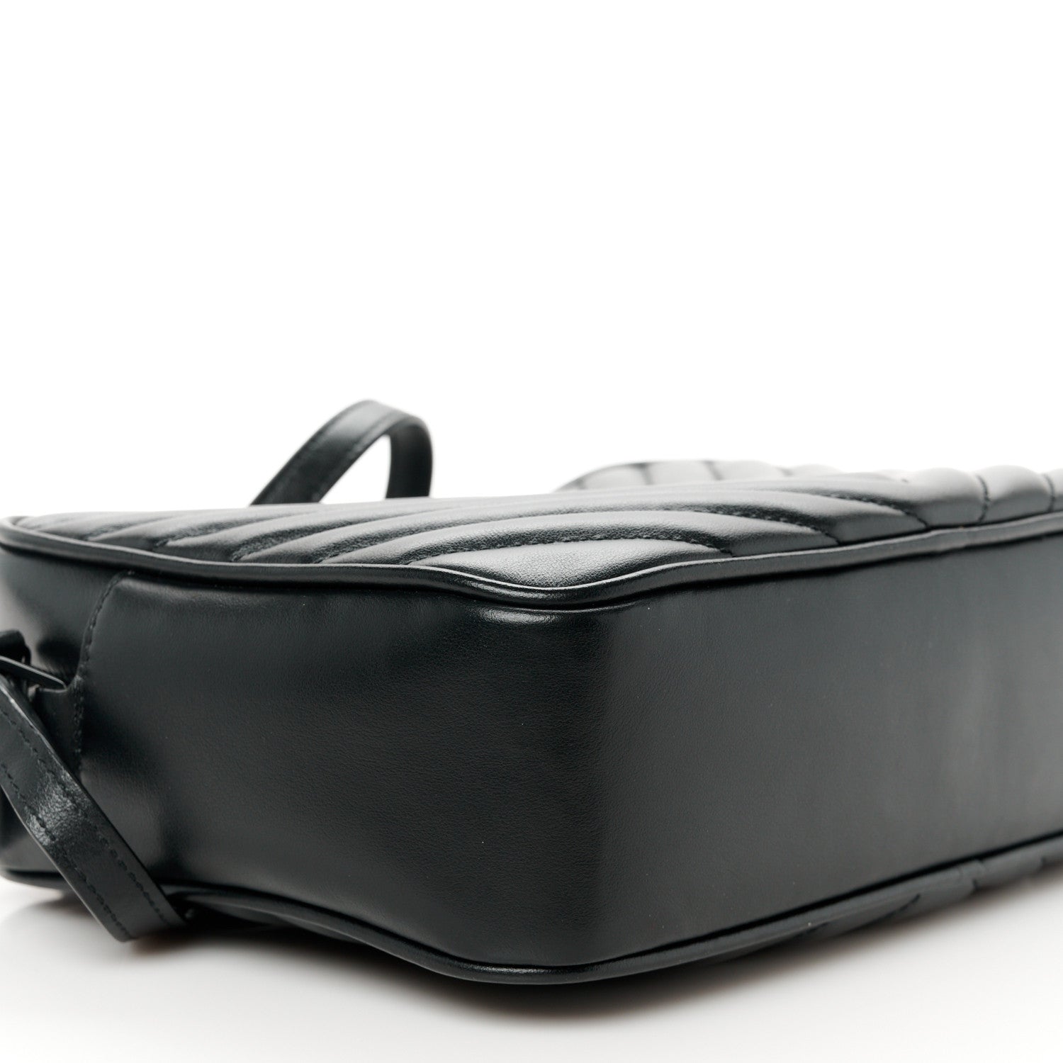 Saint Laurent Calfskin Matelasse Monogram Monochrome Lou Camera Bag Black 9 of 10