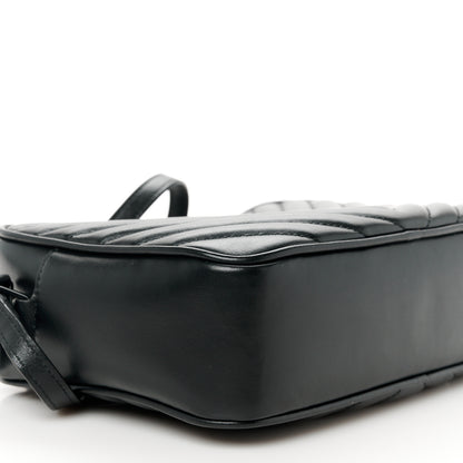 Saint Laurent Calfskin Matelasse Monogram Monochrome Lou Camera Bag Black 9 of 10