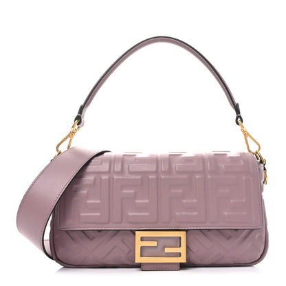 Fendi Nappa FF 1974 Embossed Baguette Dusty Mauve 1 of 10