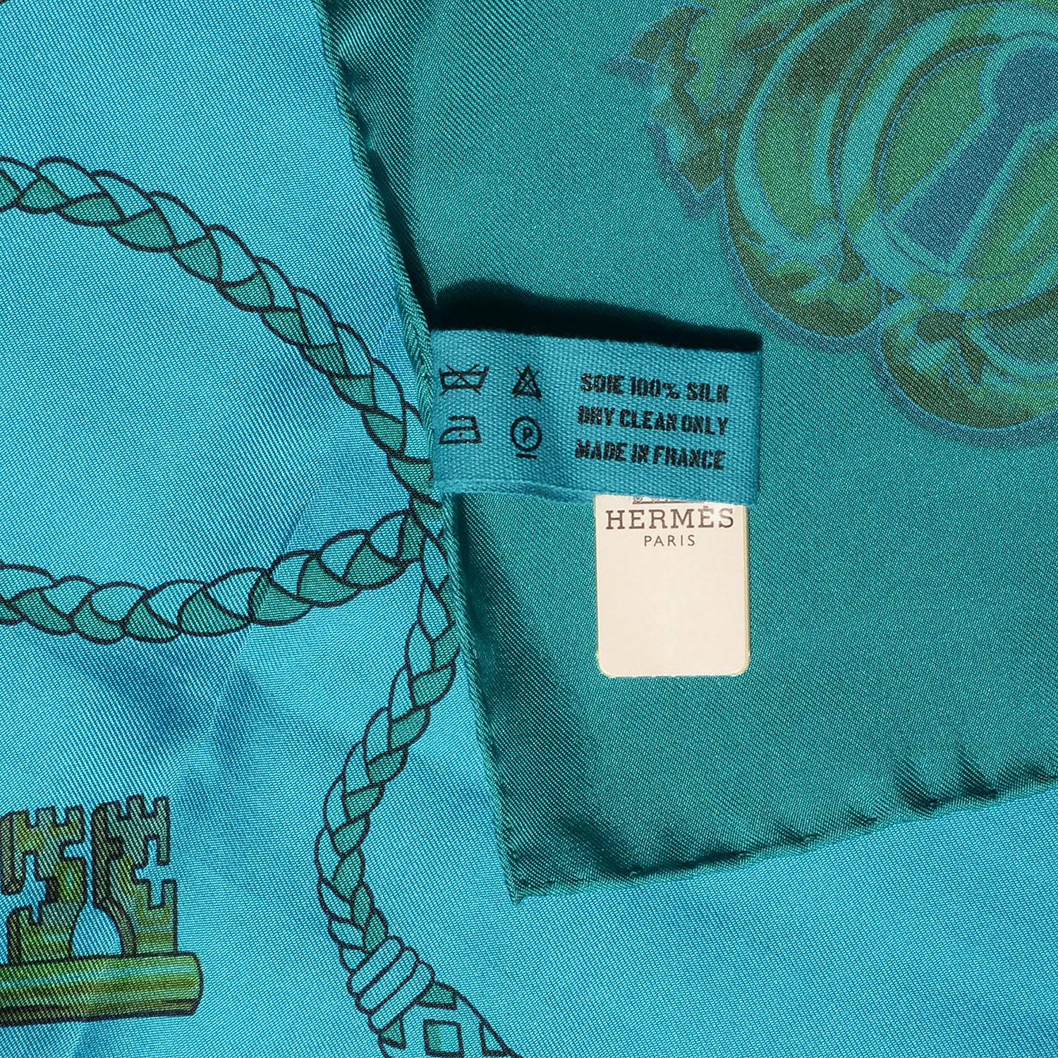 Hermes Silk Dip Dye Les Cles Shawl Giant Scarf 140 Turquoise Fonce Canard 5 of 7