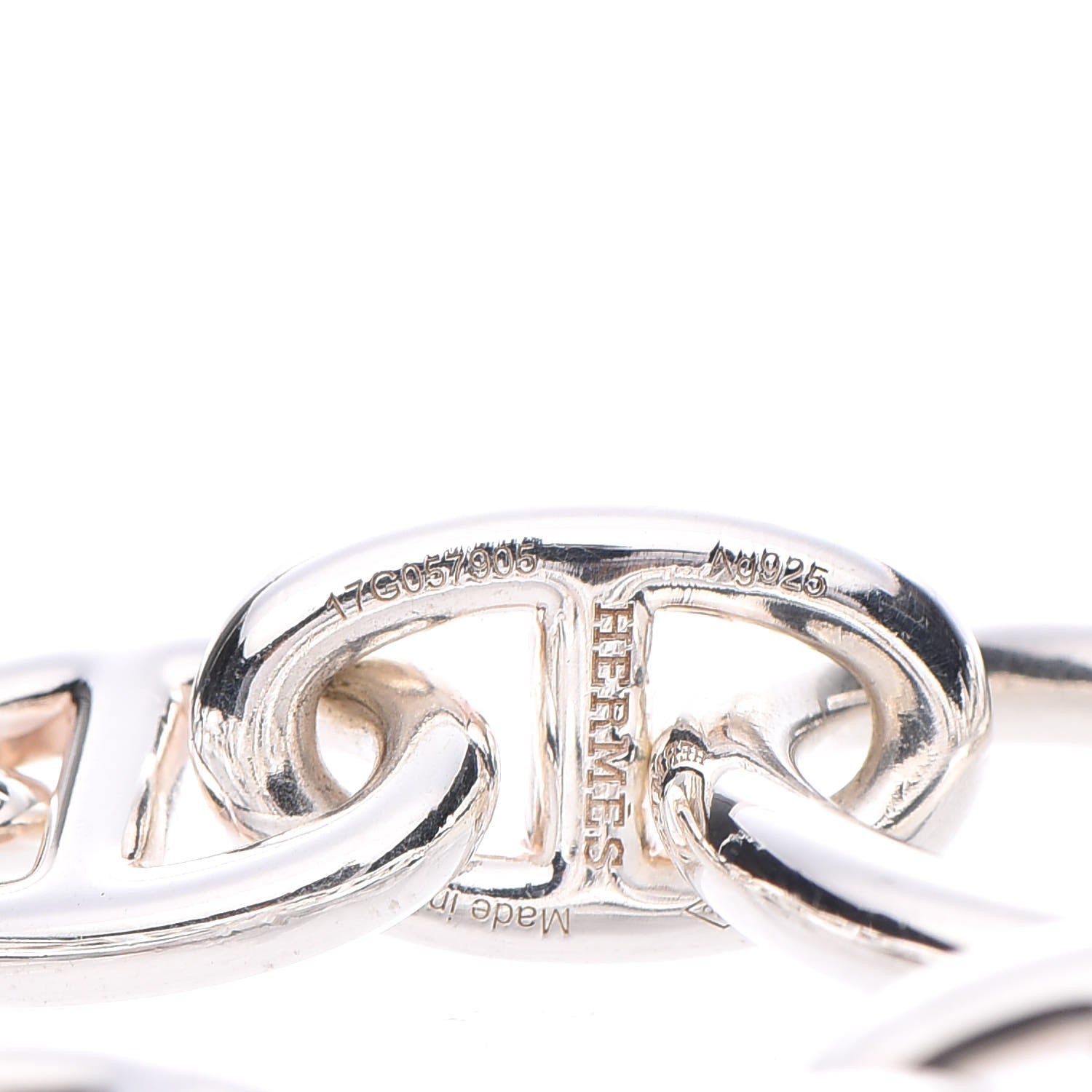 Hermes Sterling Silver Chaine d'Ancre Bracelet Small 22 5 of 7