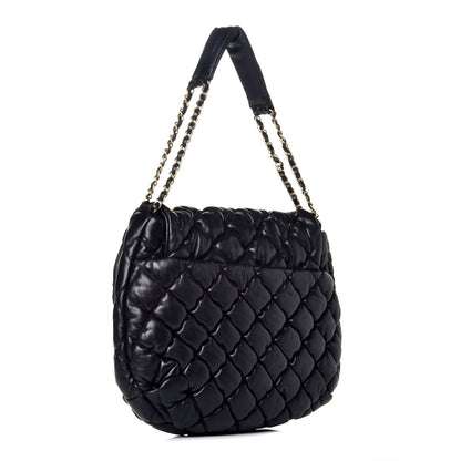 Chanel Lambskin Bubble Quilt Flap Bag Black 3 of 9