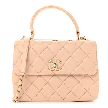 Chanel Lambskin Quilted Small Trendy CC Dual Handle Flap Bag Beige 1 of 16