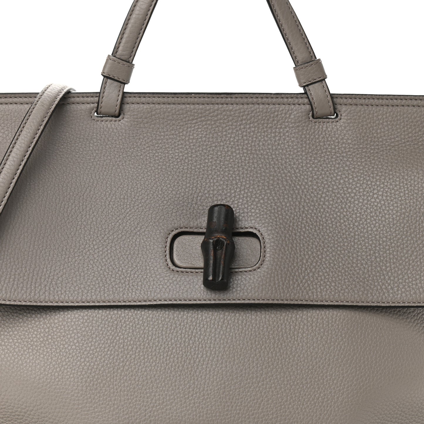 Cellarius Calfskin Large Bamboo Daily Top Handle Bag Storm Grey