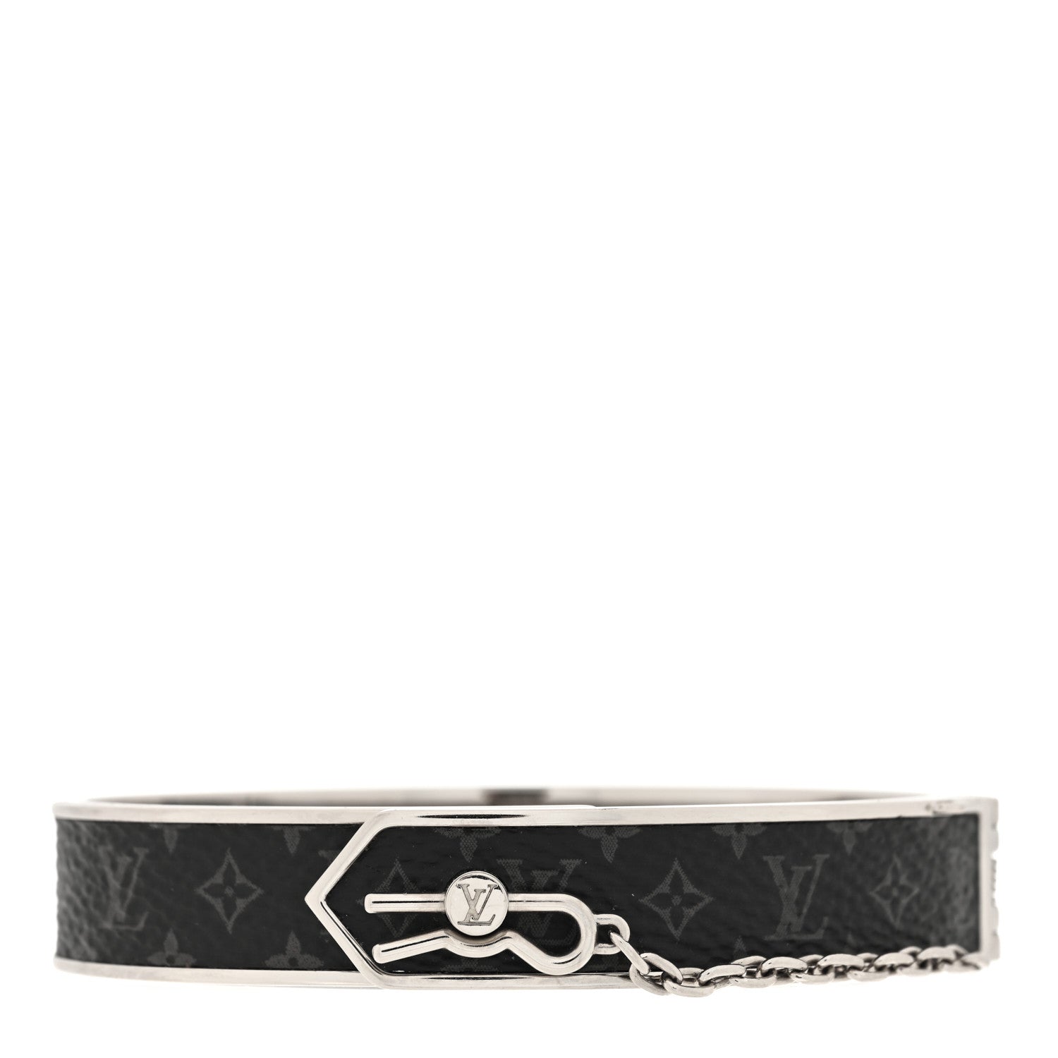 Louis Vuitton Monogram Eclipse Pin Lock Bracelet L 1 of 5