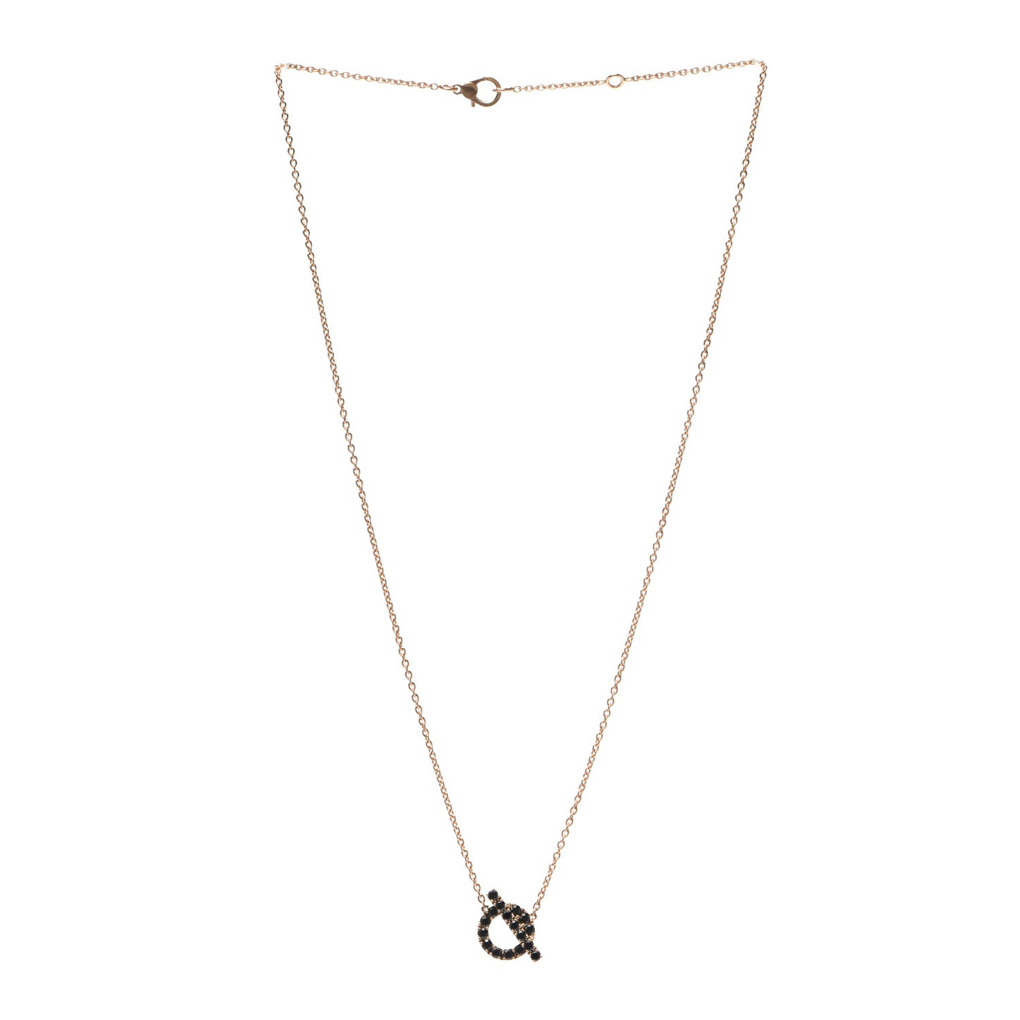 18K Rose Gold Black Spinel Finesse Pendant Necklace