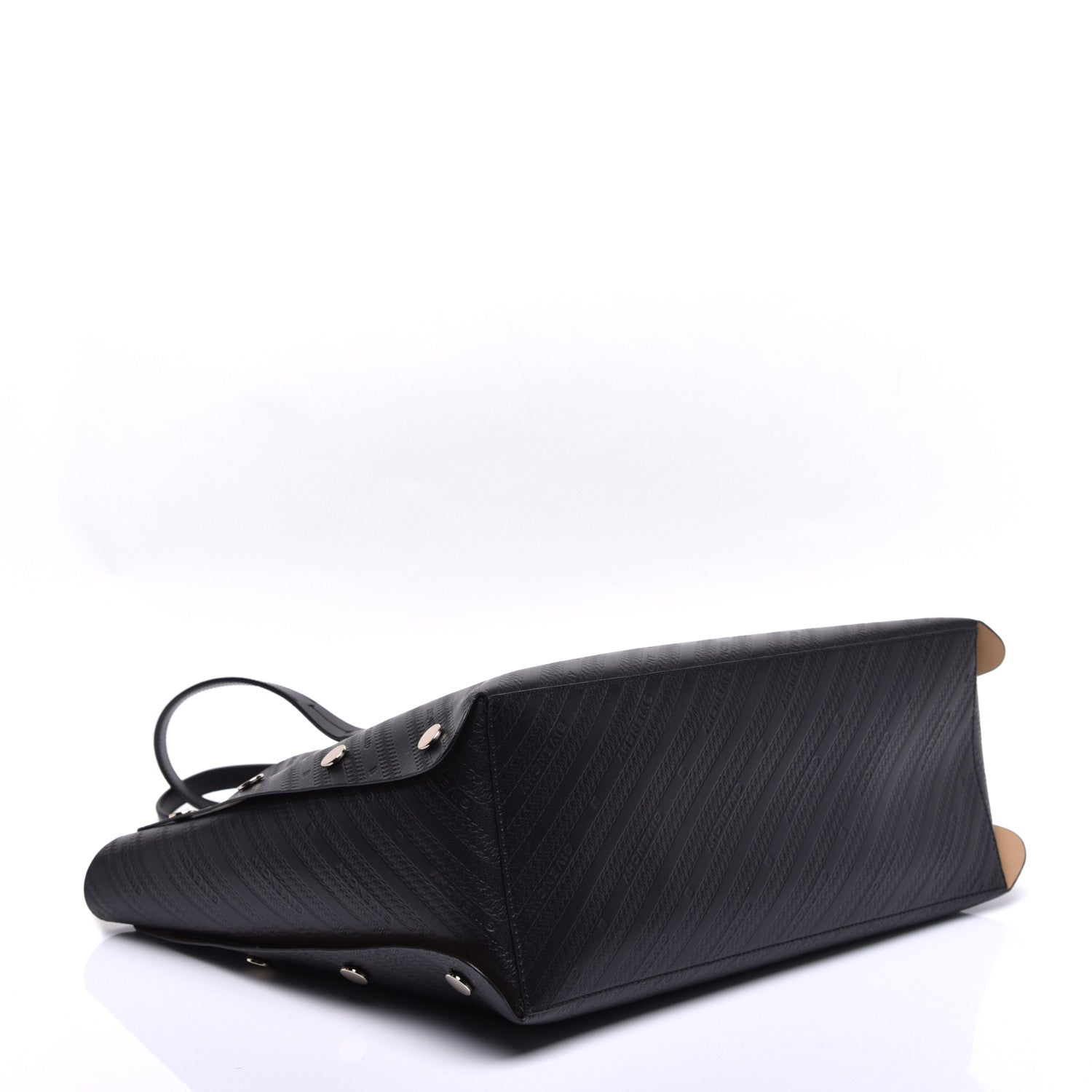 Givenchy Calfskin Chain Embossed Medium Bond Shopper Tote Black 4 of 8