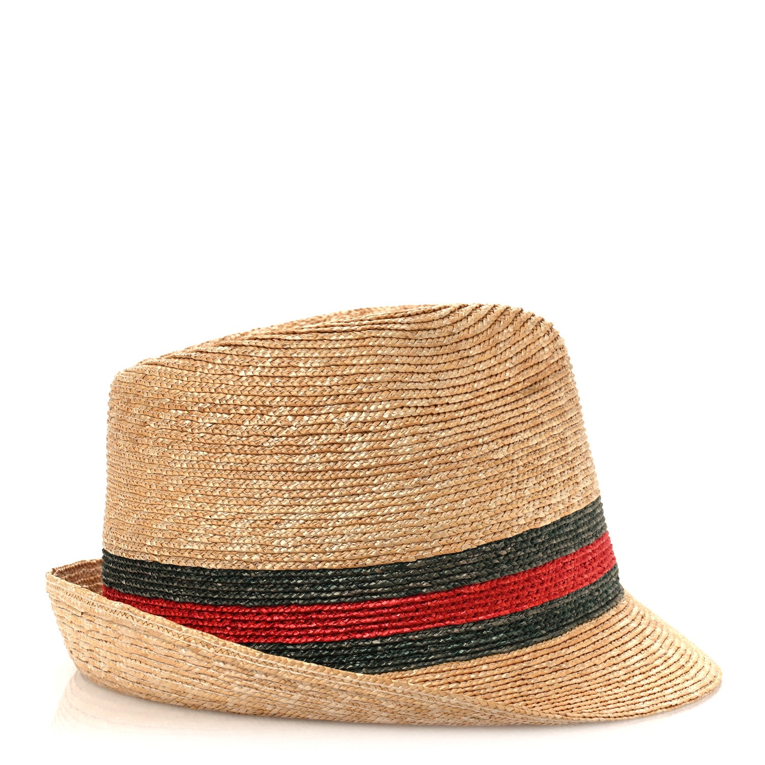 Gucci Abaca Straw Web Fedora Hat XL 5 of 10