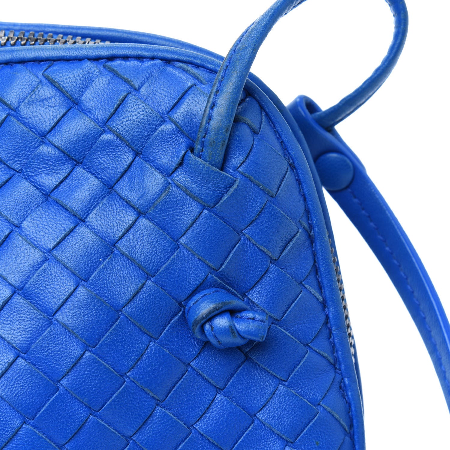 Bottega Veneta Nappa Intrecciato Pillow Crossbody Messenger Signal Blue 23 of 31