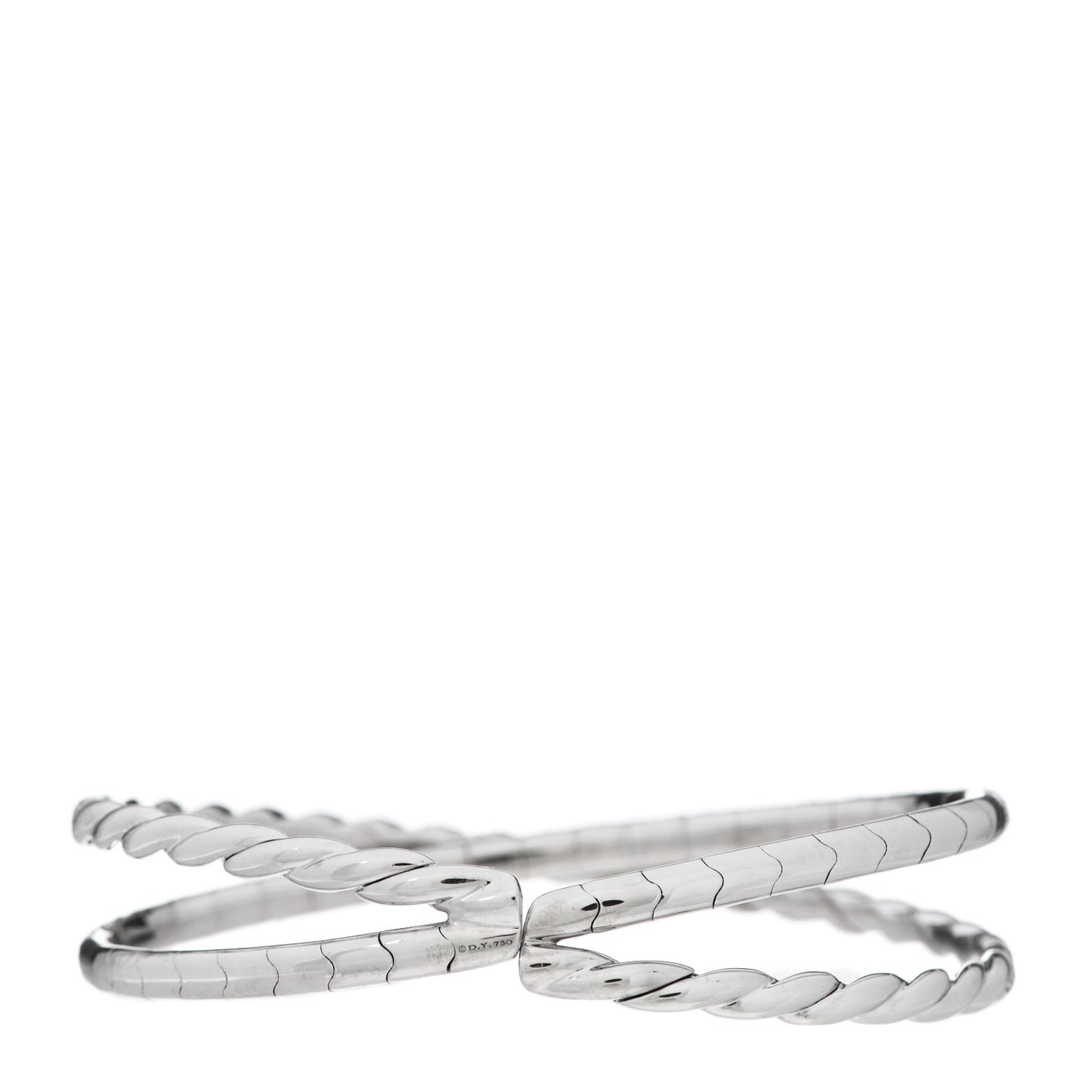 18K White Gold Diamond Paveflex Two Row Bracelet