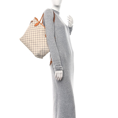 Louis Vuitton Damier Azur Neo Neverfull MM Rose Ballerine 2 of 15