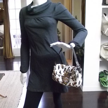 Fendi Calf Hair Leopard Print Baguette White Brown 2 of 10
