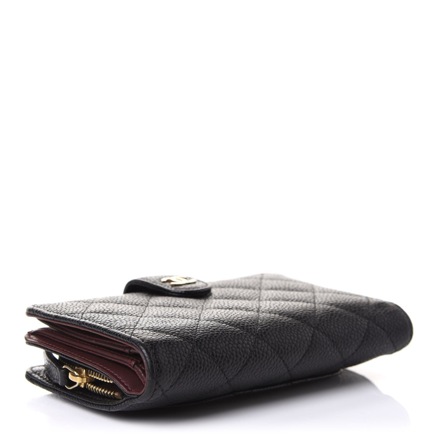 Chanel Caviar Quilted Zipped Pocket Wallet Black 4 of 9