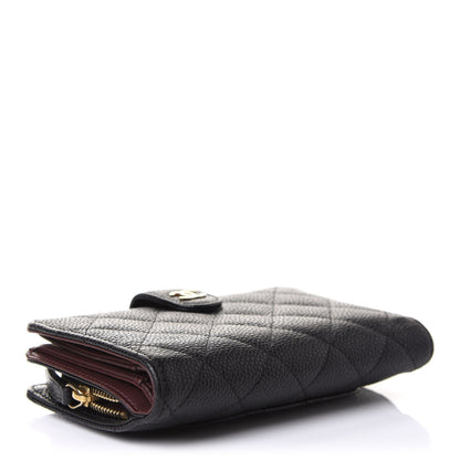 Chanel Caviar Quilted Zipped Pocket Wallet Black 4 of 9
