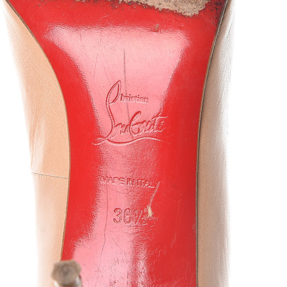 Christian Louboutin Kid Patent Geo 85 Pumps 36.5 Nude 8 of 18