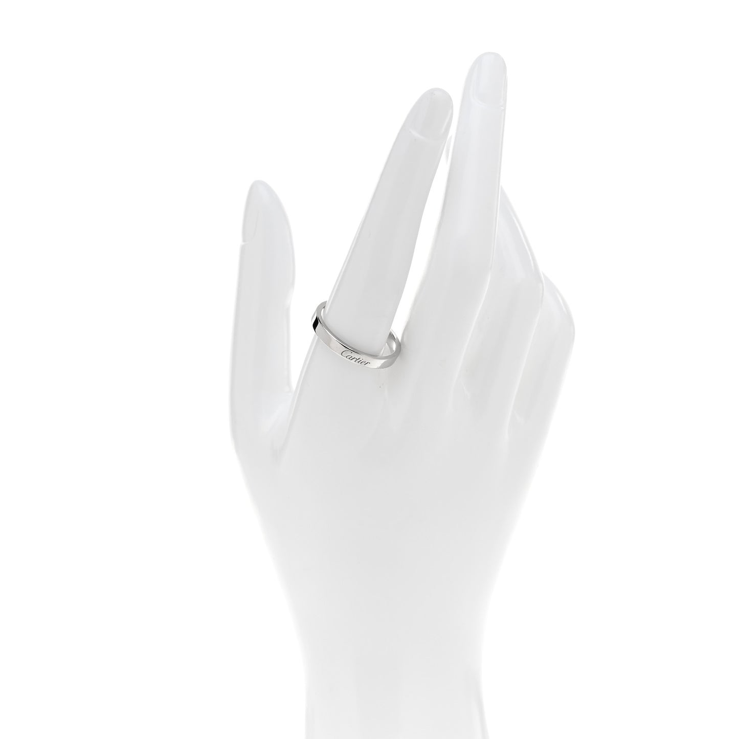 Platinum 3mm C De Cartier Wedding Band Ring 61 9.5