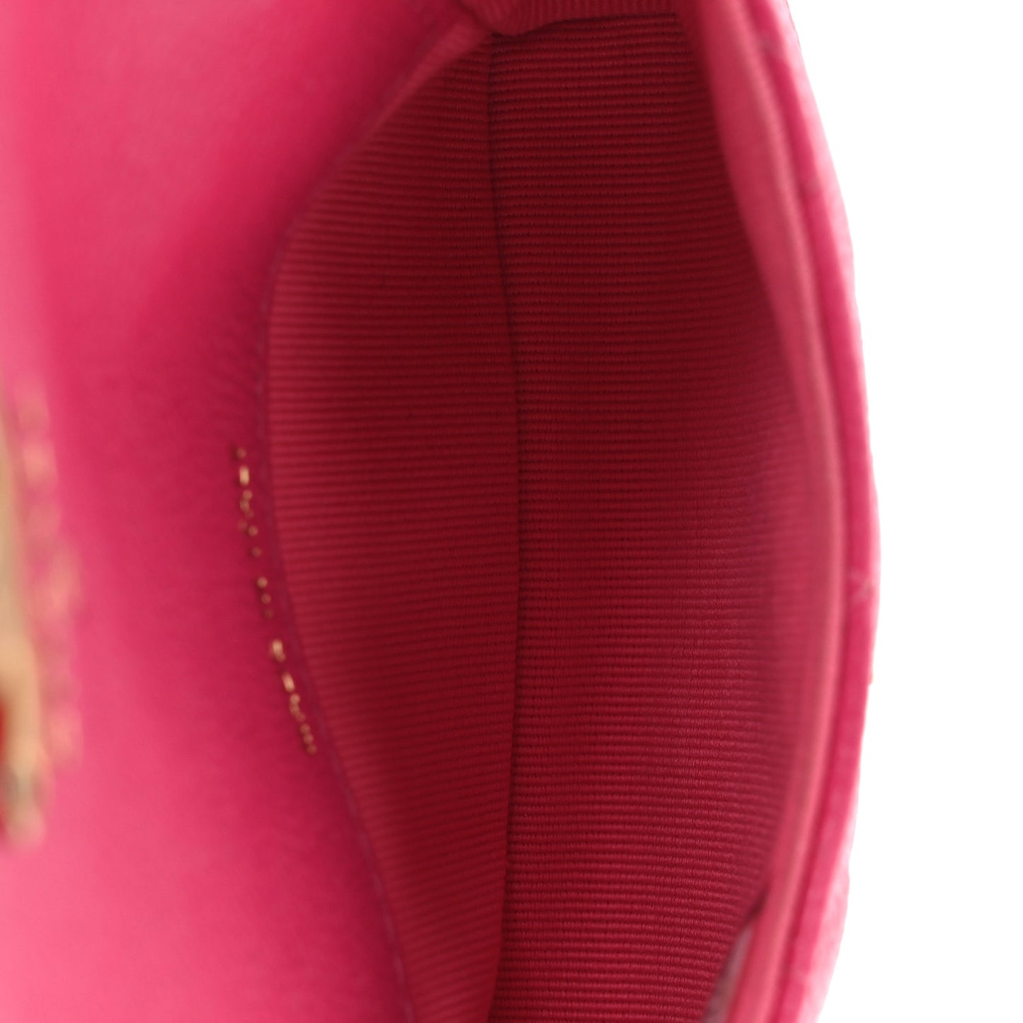 Shiny Caviar Quilted Chain Melody Belt Bag Dark Pink