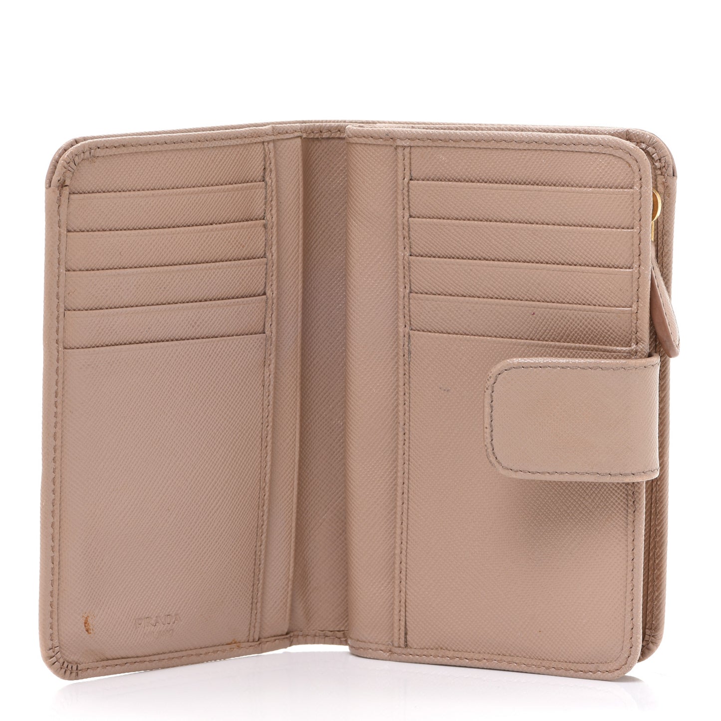 Saffiano Metal Compact Wallet Cammeo