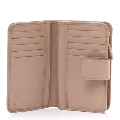 Prada Saffiano Metal Compact Wallet Cammeo 5 of 14