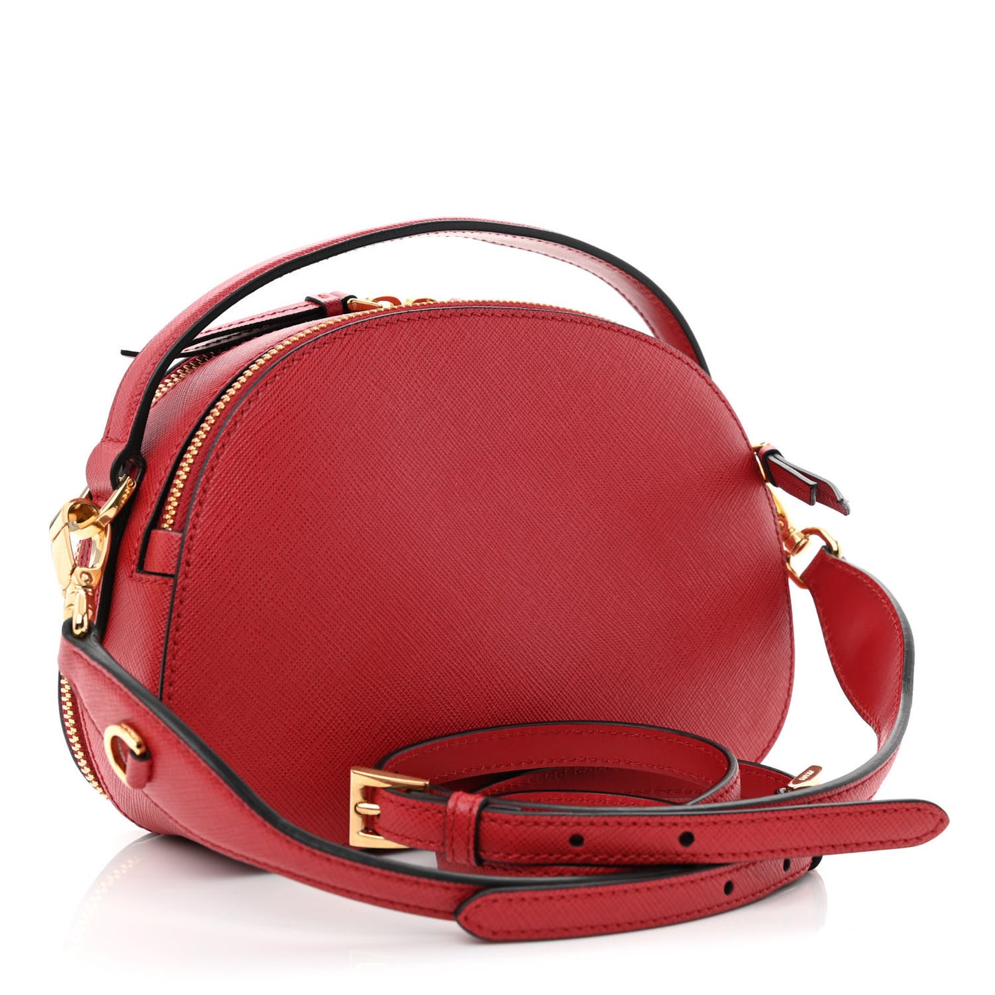 Saffiano Lux Odette Crossbody Fuoco