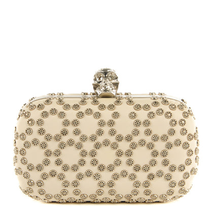 Alexander McQueen Studded Skull Box Clutch White 1 of 8