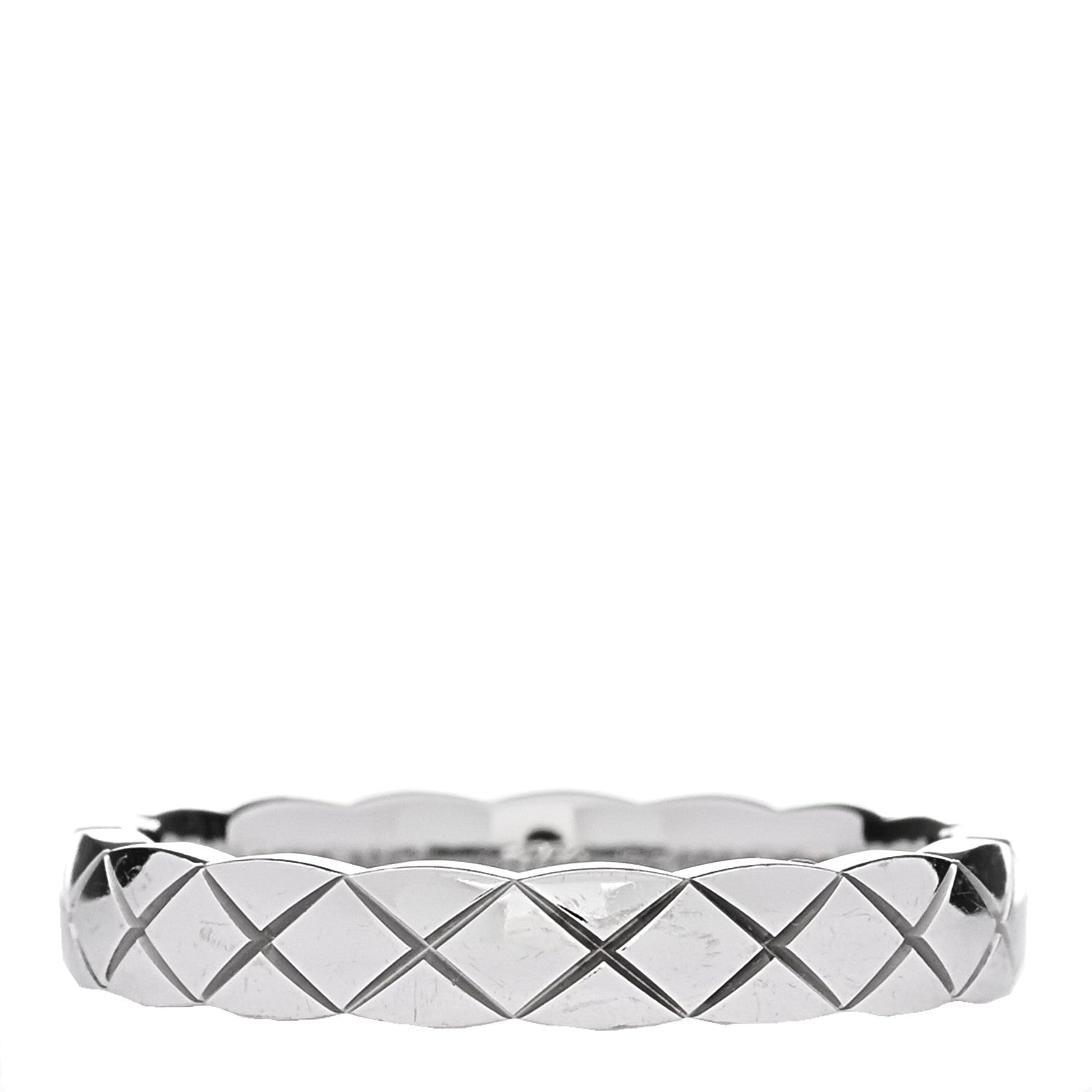 Chanel 18K White Gold Mini Coco Crush Ring 50 5.25 1 of 5