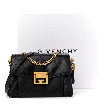 Givenchy Goatskin Quilted Small GV3 Shoulder Bag Black 11 of 11