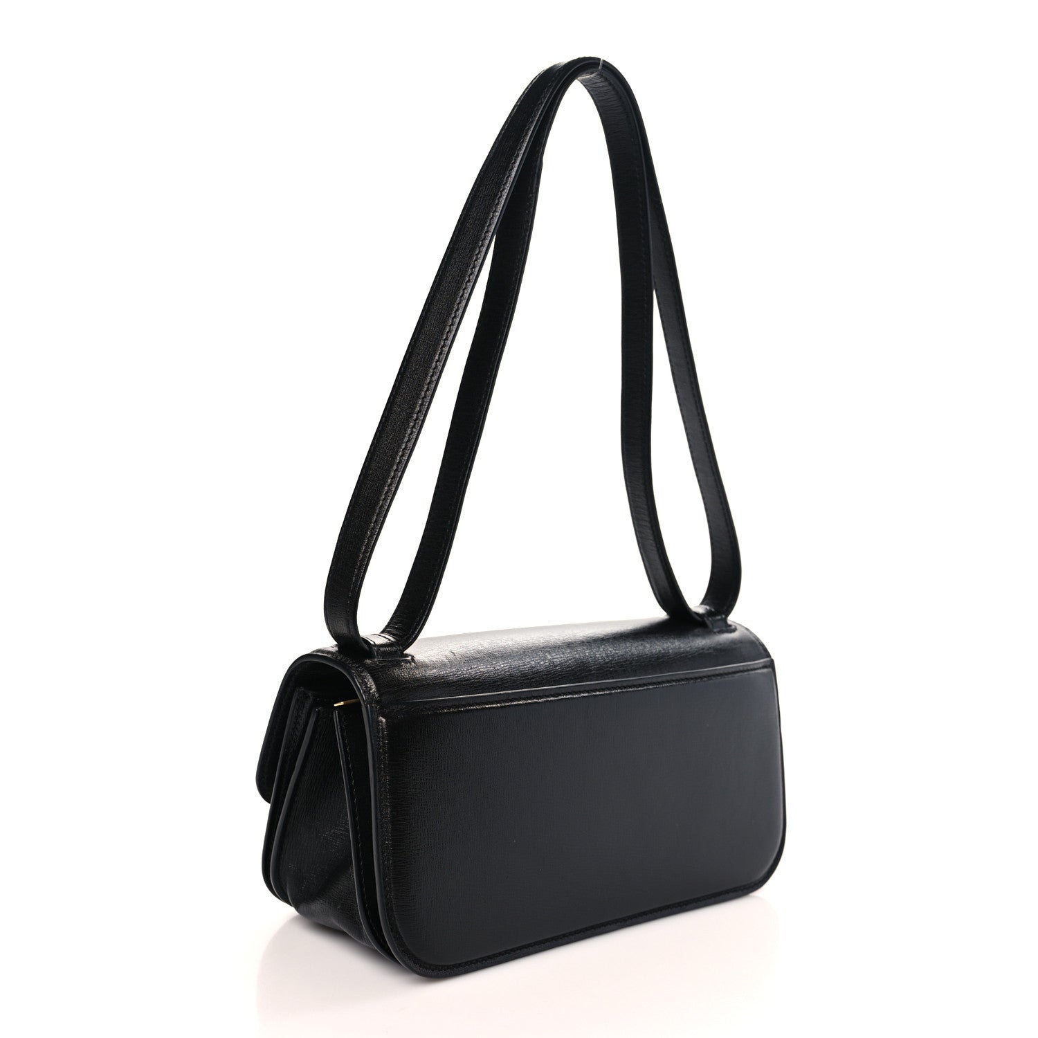 Balenciaga Calfskin Stripe Embossed Small Gossip Bag Black 3 of 9