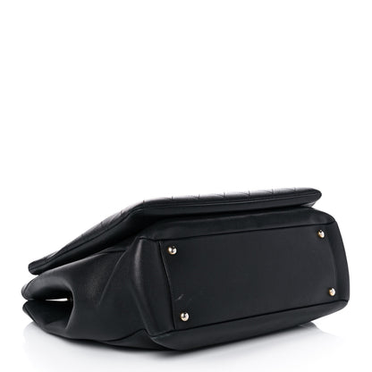 Chanel Grained Calfskin Stitched Lady Coco Top Handle Tote Black 4 of 16