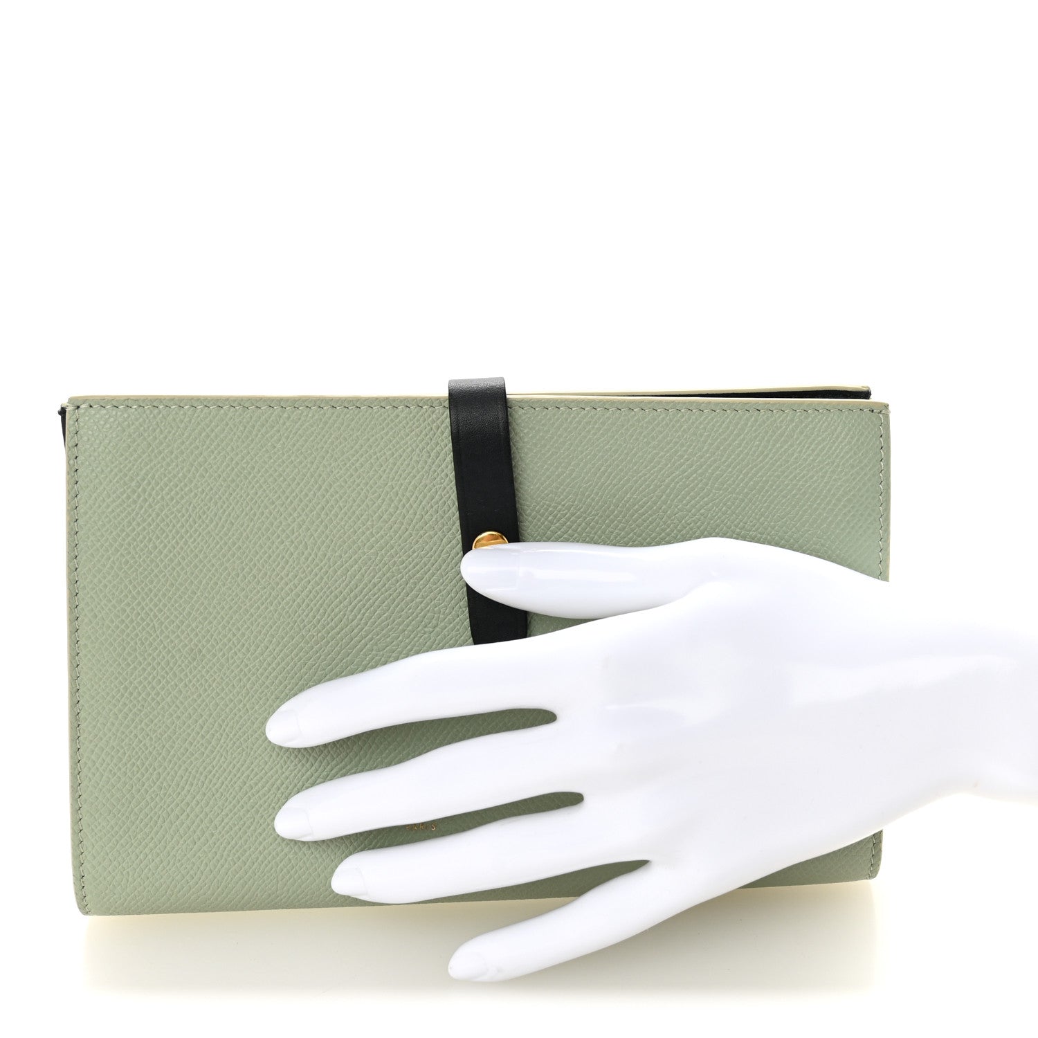 Celine Grained Calfskin Large Multifunction Strap Wallet Pistachio 2 of 9
