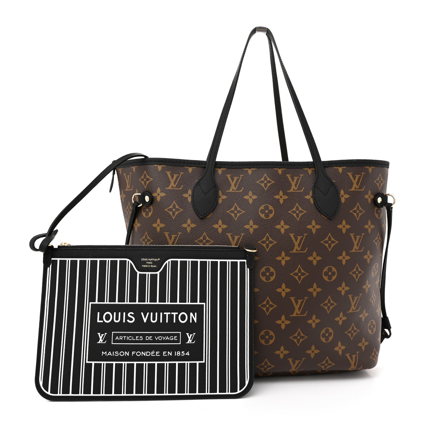 Monogram Calfskin Neo Neverfull Inside Out MM Black