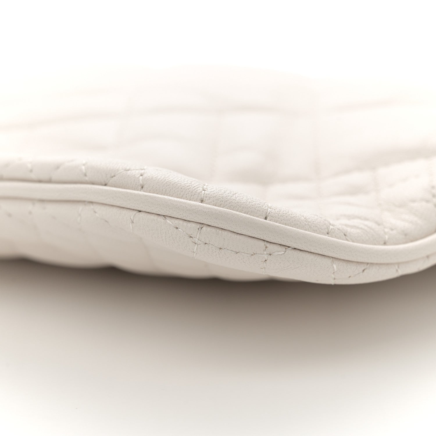 Versace Calfskin Quilted La Medusa Chain Flat Shoulder Bag White 9 of 10