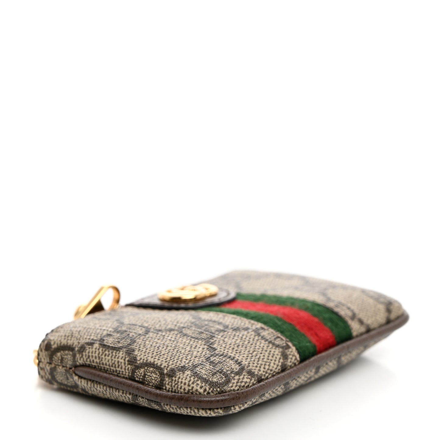 GG Supreme Monogram Web Ophidia Key Case Beige New Acero