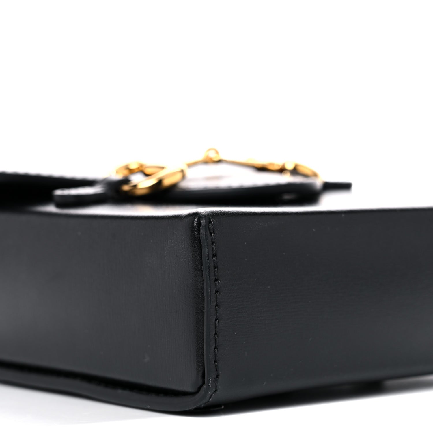 Gucci Boarded Plutone Calfskin Mini Horsebit 1955 Crossbody Bag Black 8 of 10
