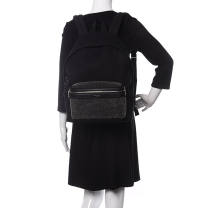 Saint Laurent Canvas City Studded Backpack Black 2 of 8