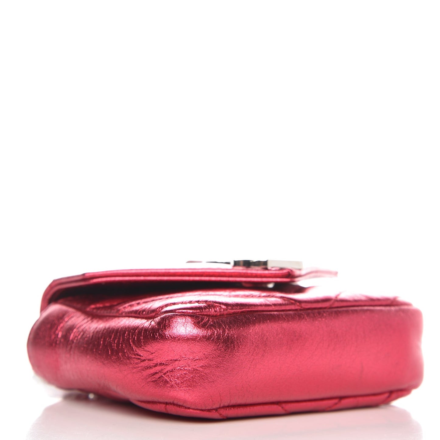Metallic Calfskin Chevron Monogram Micro Crossbody Bag Elect