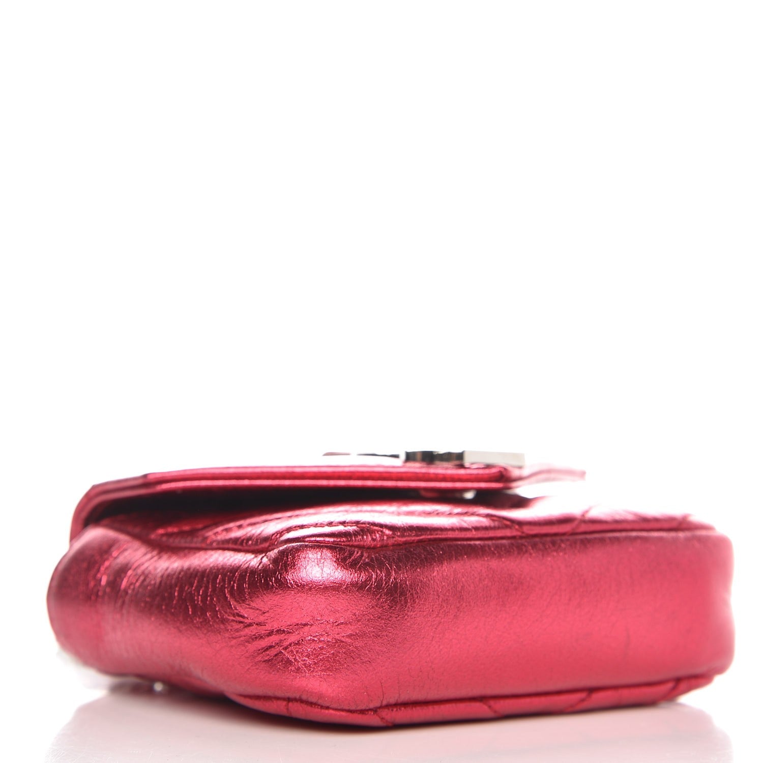 Saint Laurent Metallic Calfskin Chevron Monogram Micro Crossbody Bag Elect 4 of 7