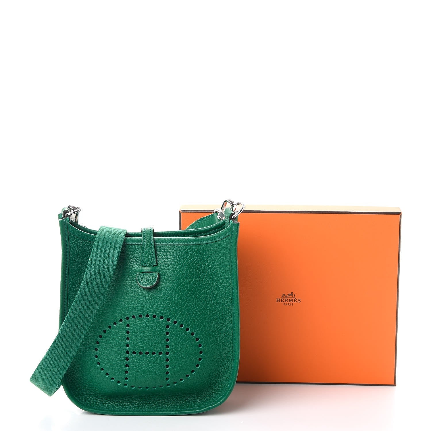 Hermes Taurillon Clemence Evelyne TPM Vert Vertigo 9 of 9